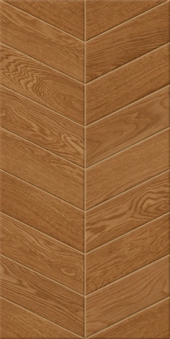 COTTO PM Brown Chevron Golden Wood FT Floor Tile