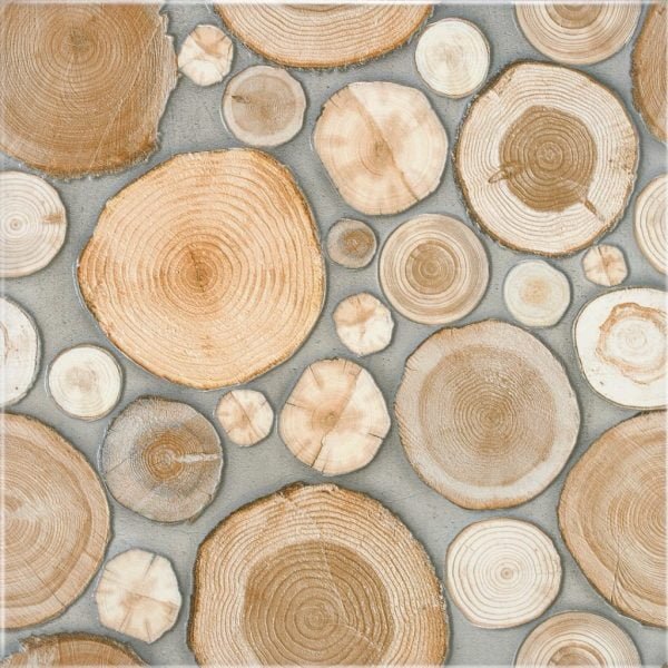 COTTO PM Brown Circle 16X16 FT Floor Tile