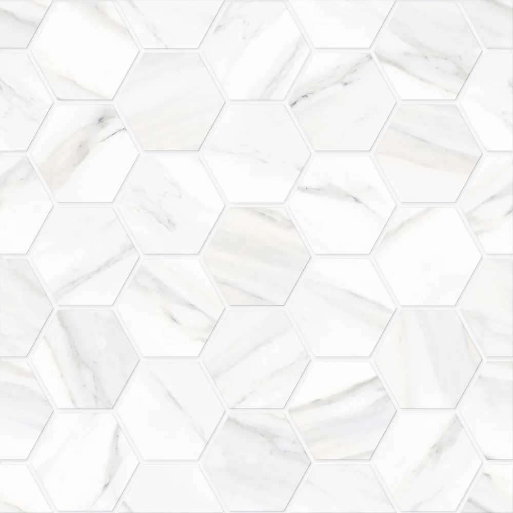 COTTO PM White Hive Illisa Marble 20X20 FT Floor Tile