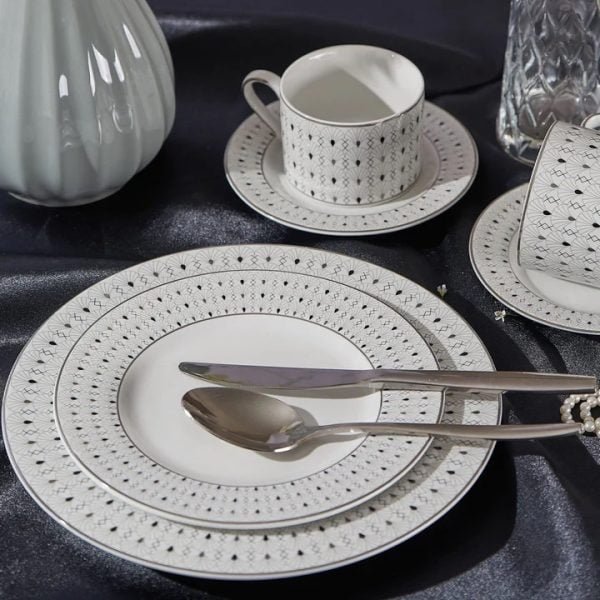 Monno Crystal Ornate Porcelain Dinner Set