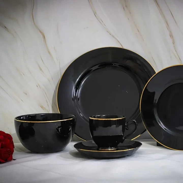 Monno Senorita Onyx 32 Pcs Porcelain Dinner Set