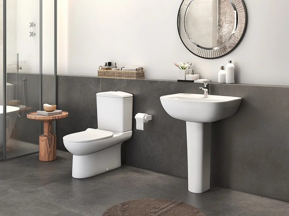 Thames 55 CM Half Pedestal Akij Wash Basin